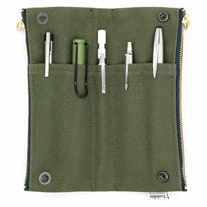 Luddite Kurashiki Canvas No. 8 Pen Case - Khaki