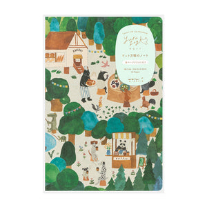 Midori Yuru Log B6 Notebook - Forest Animal