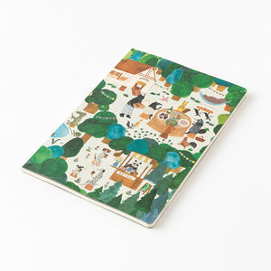 Midori Yuru Log B6 Notebook - Forest Animal