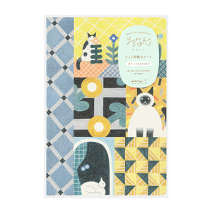 Midori Yuru Log B6 Notebook - Cat