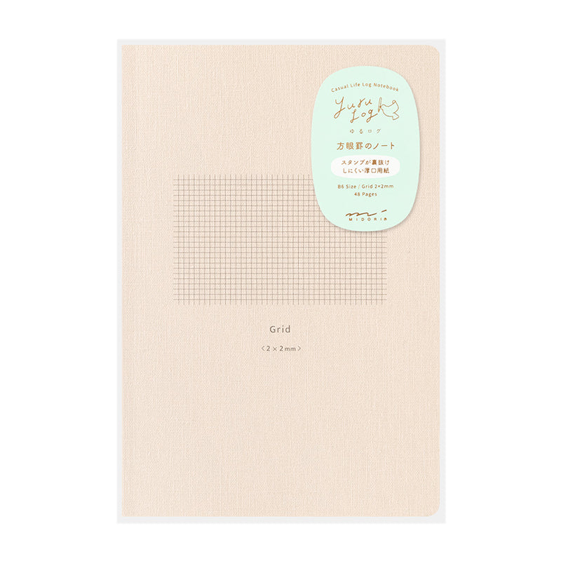 Midori Yuru Log B6 Notebook - Grid 2x2mm