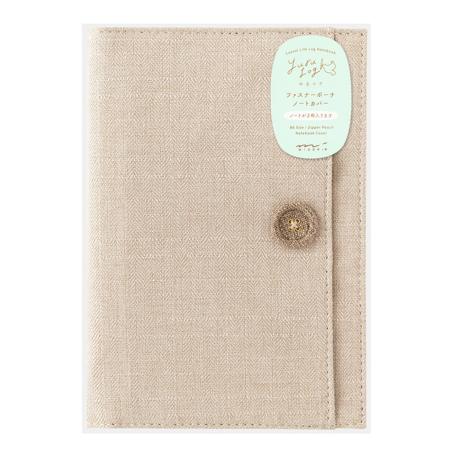 Midori Yuru Log B6 COVER - Cloth Beige