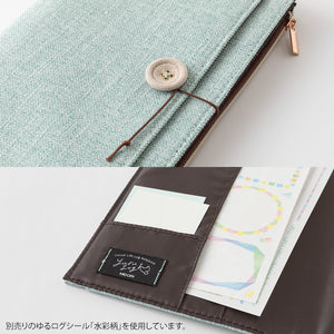 Midori Yuru Log B6 COVER - Cloth Light Blue