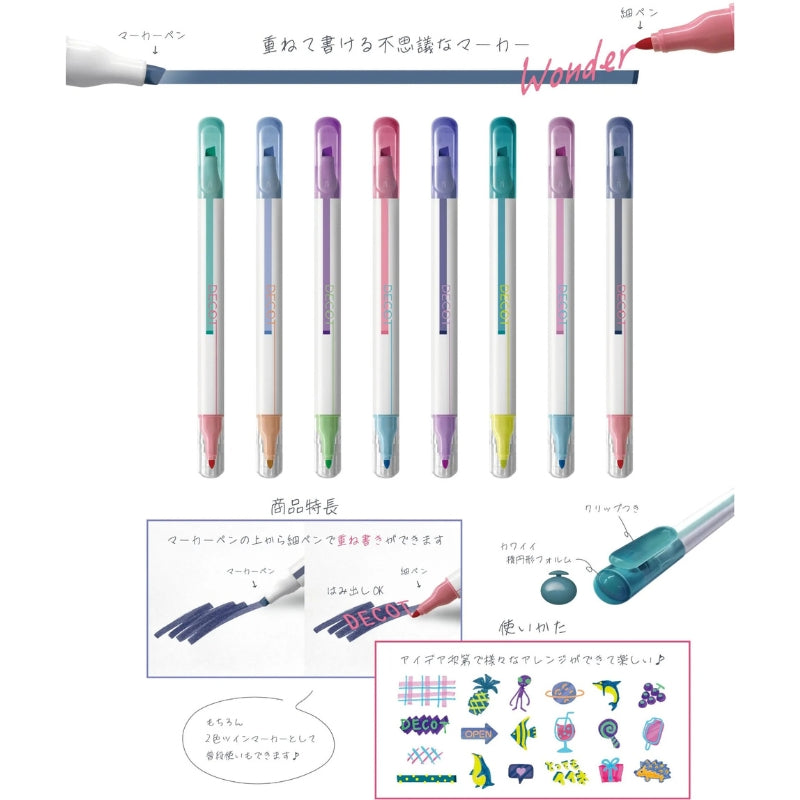 Sun-star Decot Color Changing Marker - Violet x Light Green