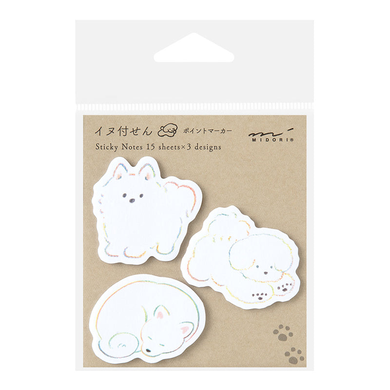 Midori Sticky Notes Sticky Notes Point White Dog