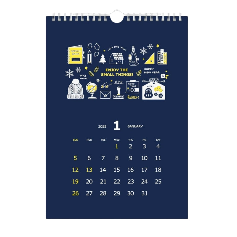 Eric Small Things Shinnippon 2025 Spiral Wall Calendar NK-4012