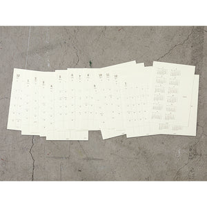 Midori 2025 Diary Sticker Calendar - Large