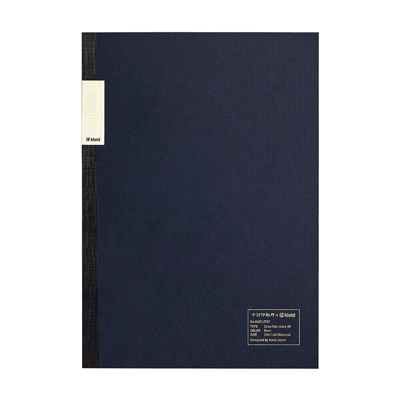 Kleid 2mm Grid A5 Flat Notes 50 Sheets - Navy, Cream Paper