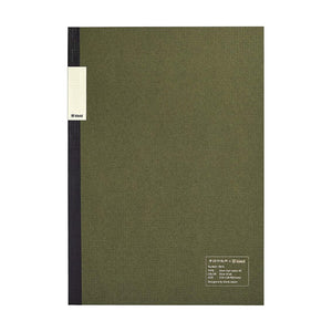 Kleid 2mm Grid A5 Flat Notes 50 Sheets - Olive, Cream Paper