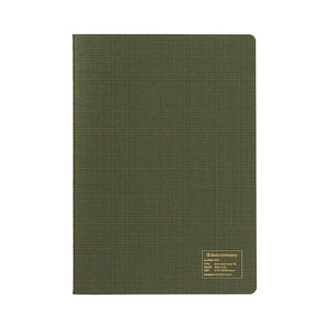 Kleid 2mm Grid A5 Notebook - Olive, Cream Paper