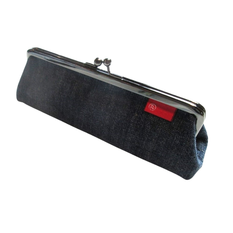 Okayama Denim Gamaguchi Pen Case - Used Dark Color