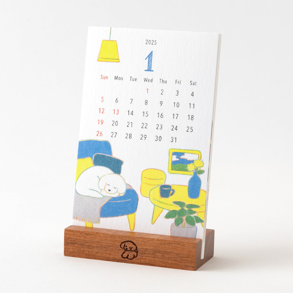 Midori 2025 Stand Up Calendar - Dog