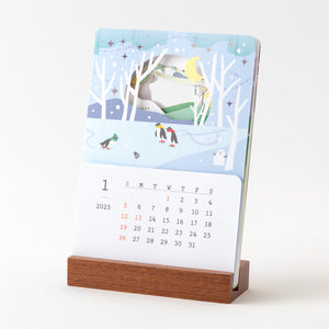 Midori 2025 Laser Cut Stand Up Calendar - Landscape