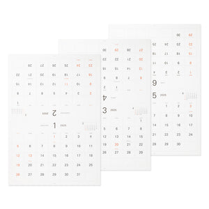 Midori 2025 Hanging Wall Calendar - Neutral