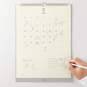 Midori 2025 MD Calendar Wall-Hanging with Pencil