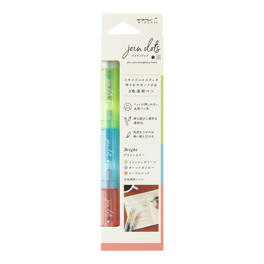 Midori Commonplace Connecting Pen Join Dots - Bright