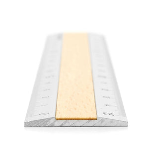 Midori Aluminum and Wooden 15cm Ruler - Light Brown