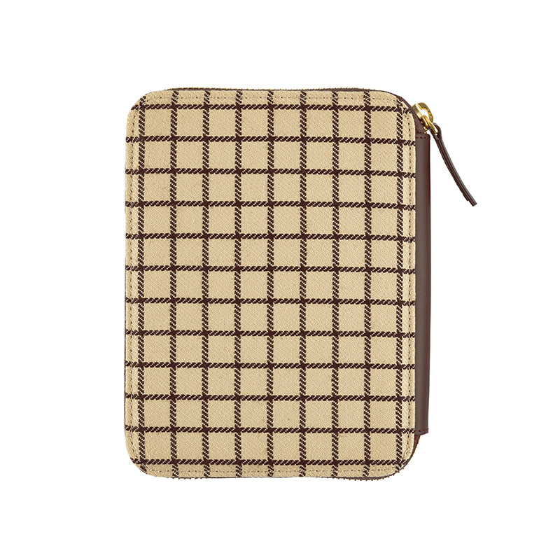 2025 Hobonichi COVER A6: Taut Zipped - Cafe au Lait Plaid