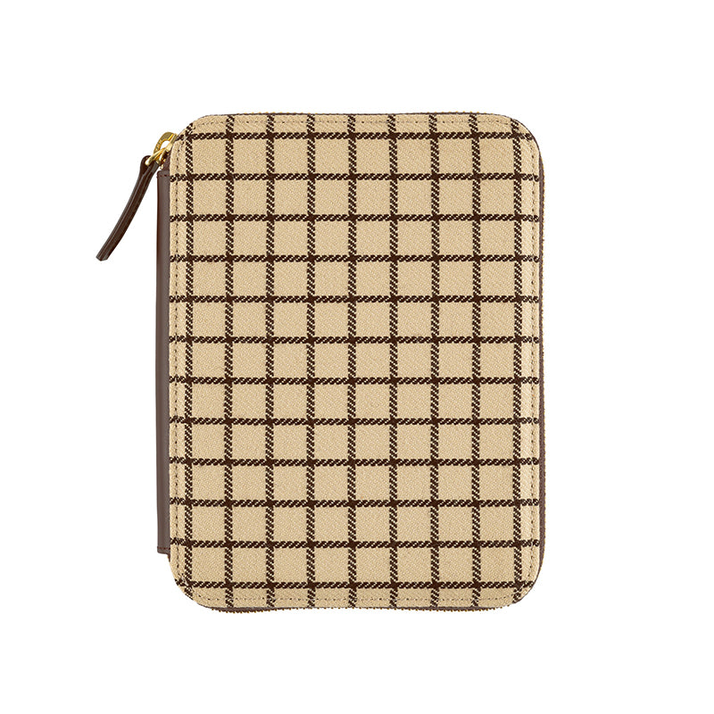 2025 Hobonichi COVER A6: Taut Zipped - Cafe au Lait Plaid