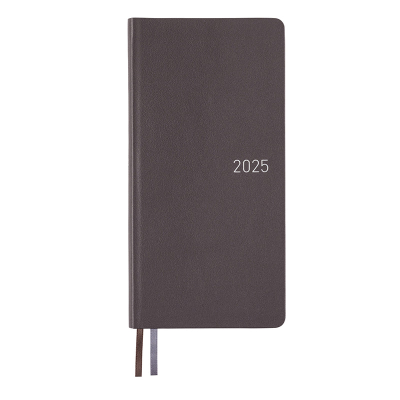 2025 Hobonichi Weeks: Leather - Steel Gray