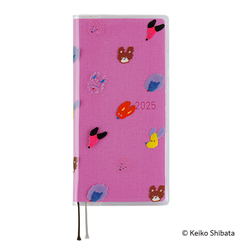 2025 Hobonichi Accessories: Weeks Cover On Cover - Keiko Shibata Dog Ears Fluttering in the Wind