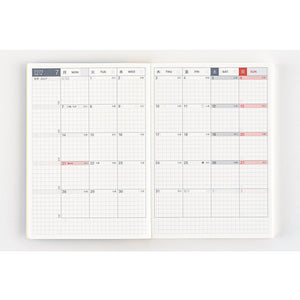 2025 Hobonichi A6 Japanese Original Avec Books (6-Month x 2)