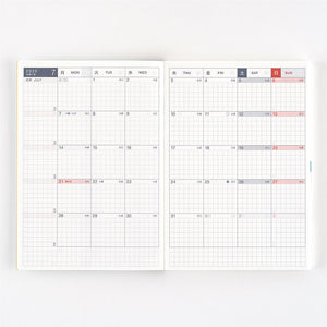 2025 Hobonichi A6 Japanese Original Avec Books (6-Month x 2)