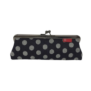 Okayama Denim Gamaguchi Pen Case - Dots On Dark Color