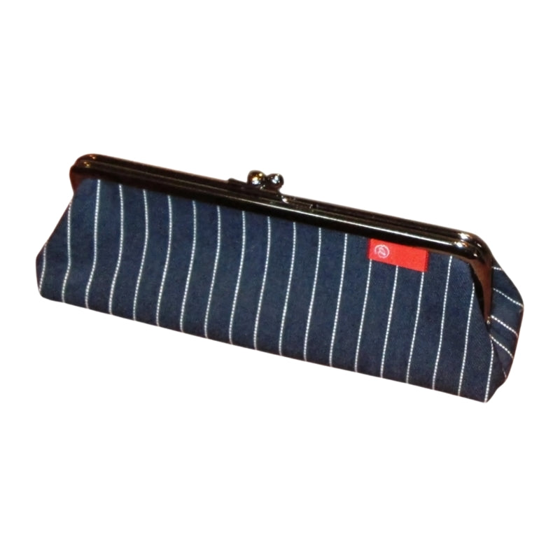 Okayama Denim Gamaguchi Pen Case - Pin Stripe (Wabash)