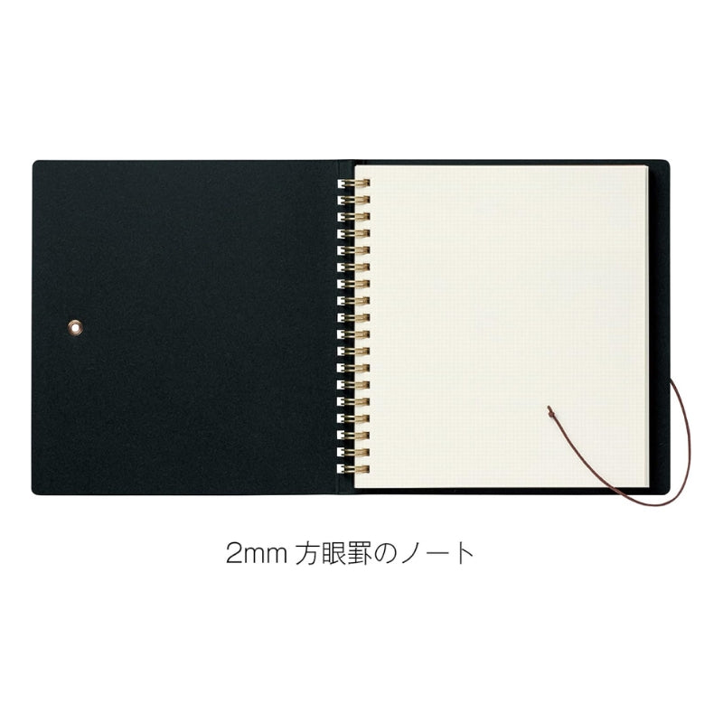 Kleid String Tie Note 02 Notebook 2mm Grid - Black