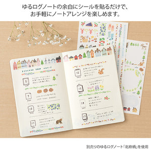 Midori Sticker 2 Sheets Yuru Log - Scandinavia