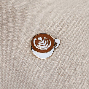 Mimi & August Enamel Pin - Latte Art