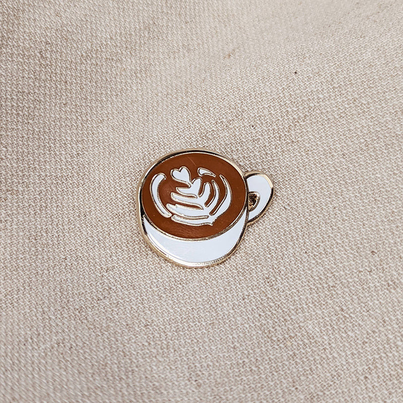 Mimi & August Enamel Pin - Latte Art