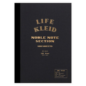 LIFE Kleid Noble Note 2mm Grid Notes A5 - Black 100 Sheets