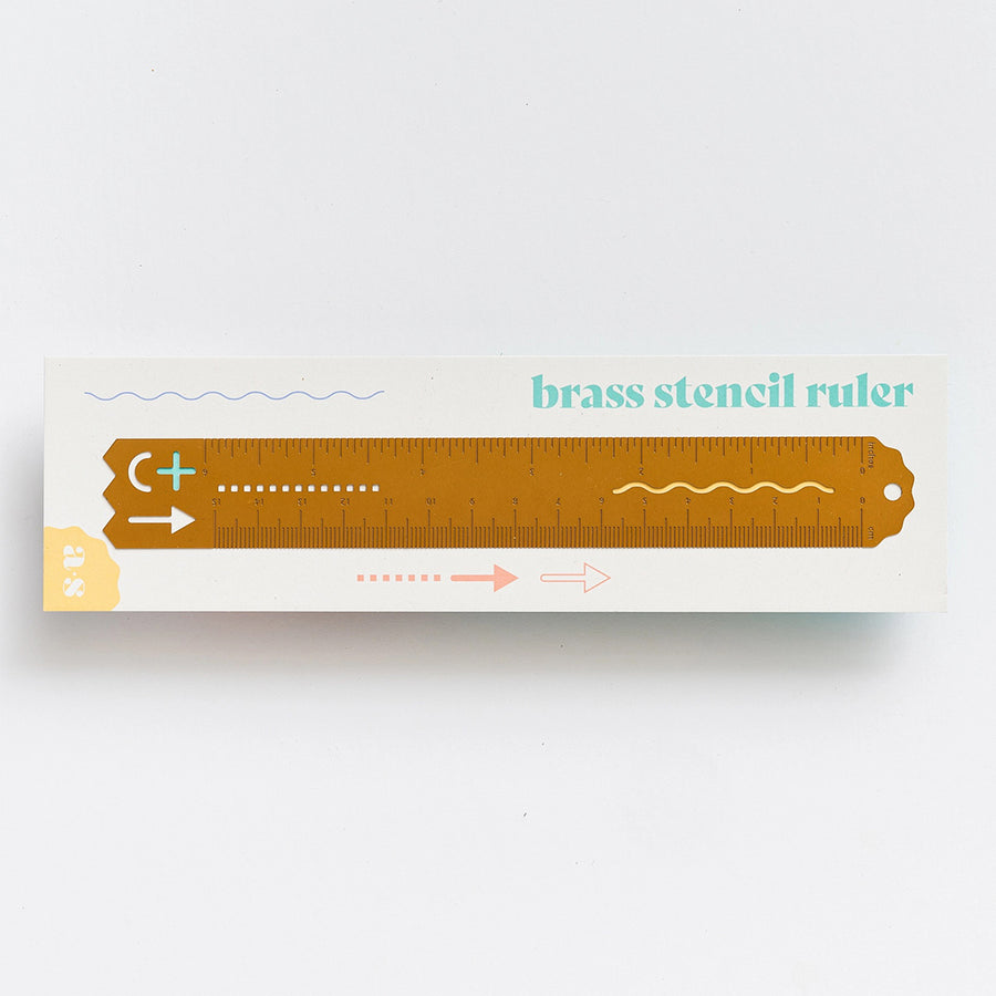 Another Studio - Brass Stencil Ruler