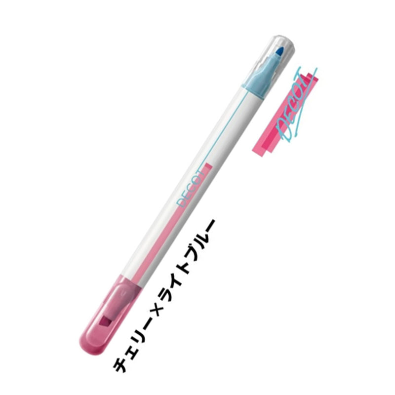 Sun-star Decot Color Changing Marker - Cherry x Light Blue