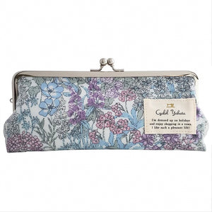 Gamaguchi Pen Case - Lily Bouquet Blue