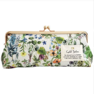 Gamaguchi Pen Case - Little Plant White