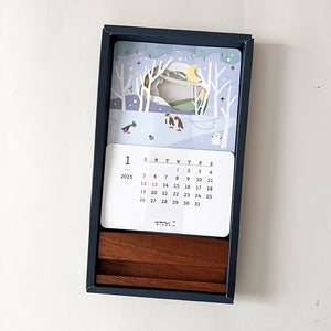 Midori 2025 Laser Cut Stand Up Calendar - Landscape