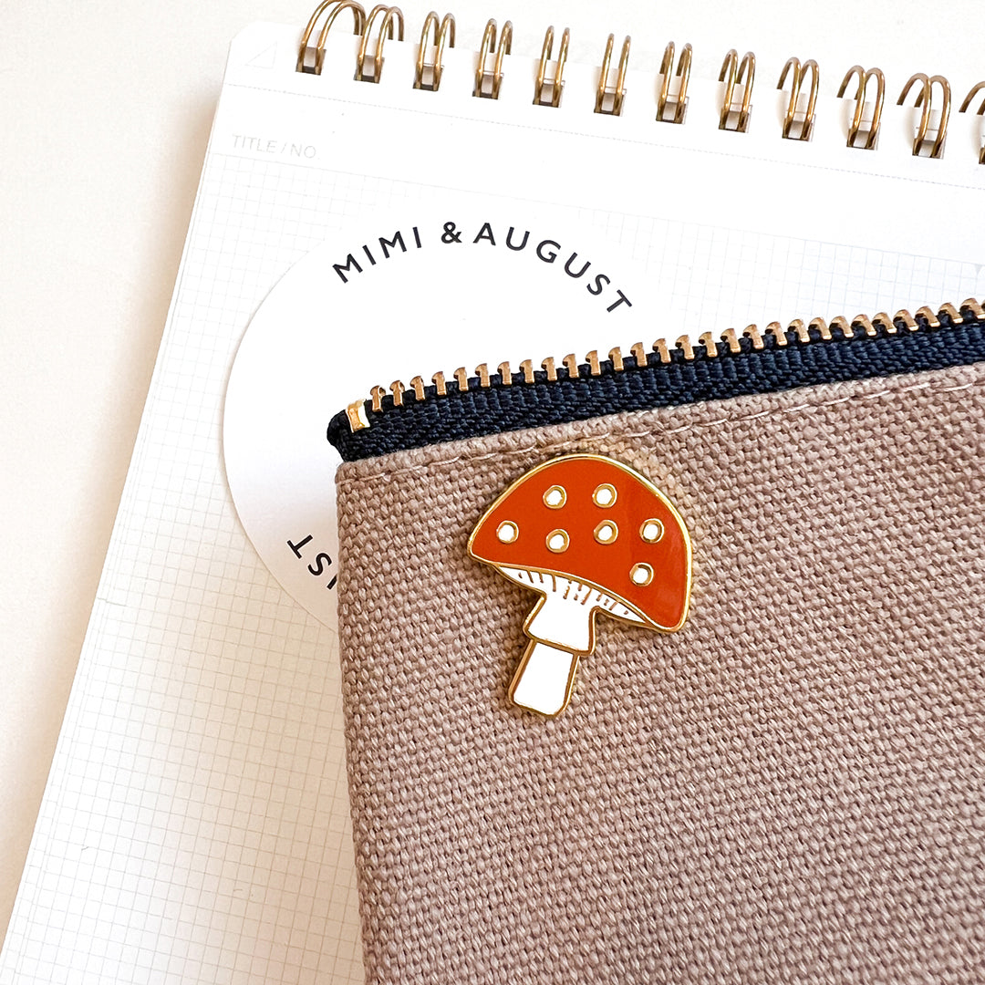 Mimi & August Enamel Pin - Mushroom