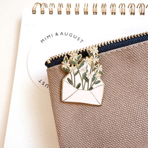 Mimi & August Enamel Pin - Letter Full of Flowers