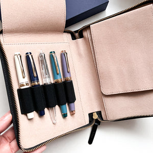 Luddite Writer's Pen Case -  Leather 10 Pen - Black