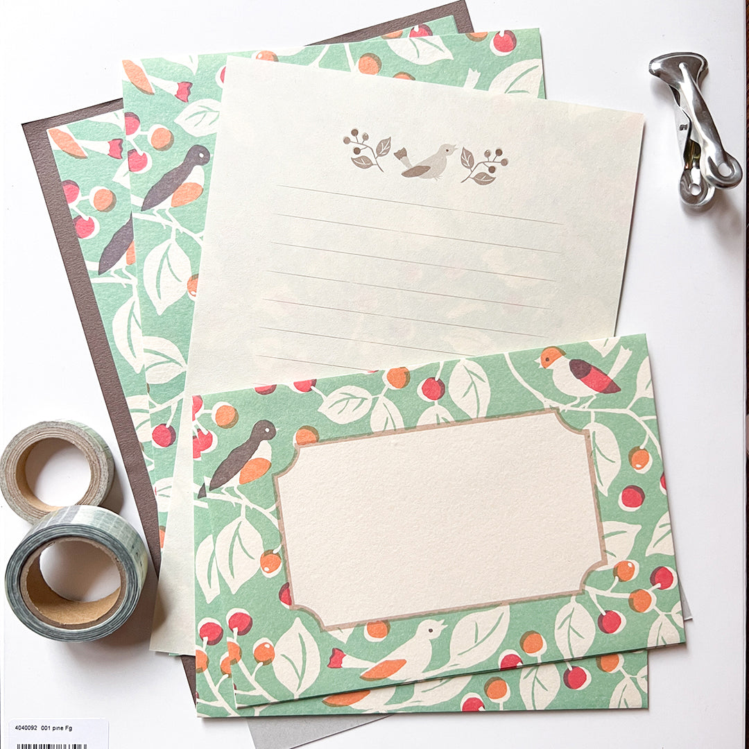 Wanowa Letter Set - Little Bird and Fruit