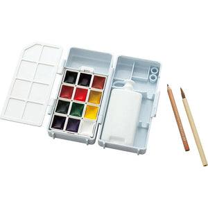 Kuretake Watercolour Gansai Tambi Travel Paint Set (12 colours) KG301-13