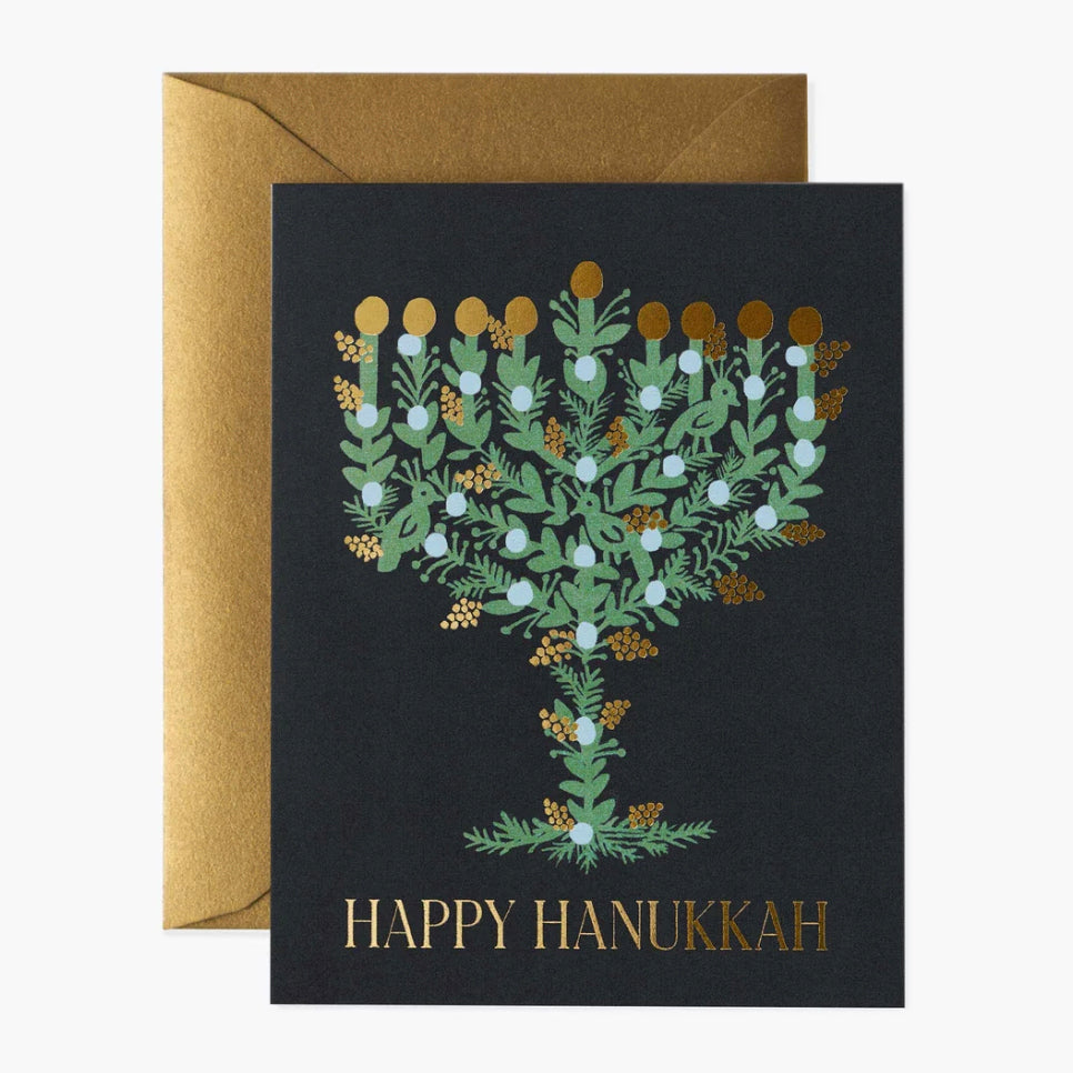 Rifle Paper Co. Greeting Card - Laurel Menorah