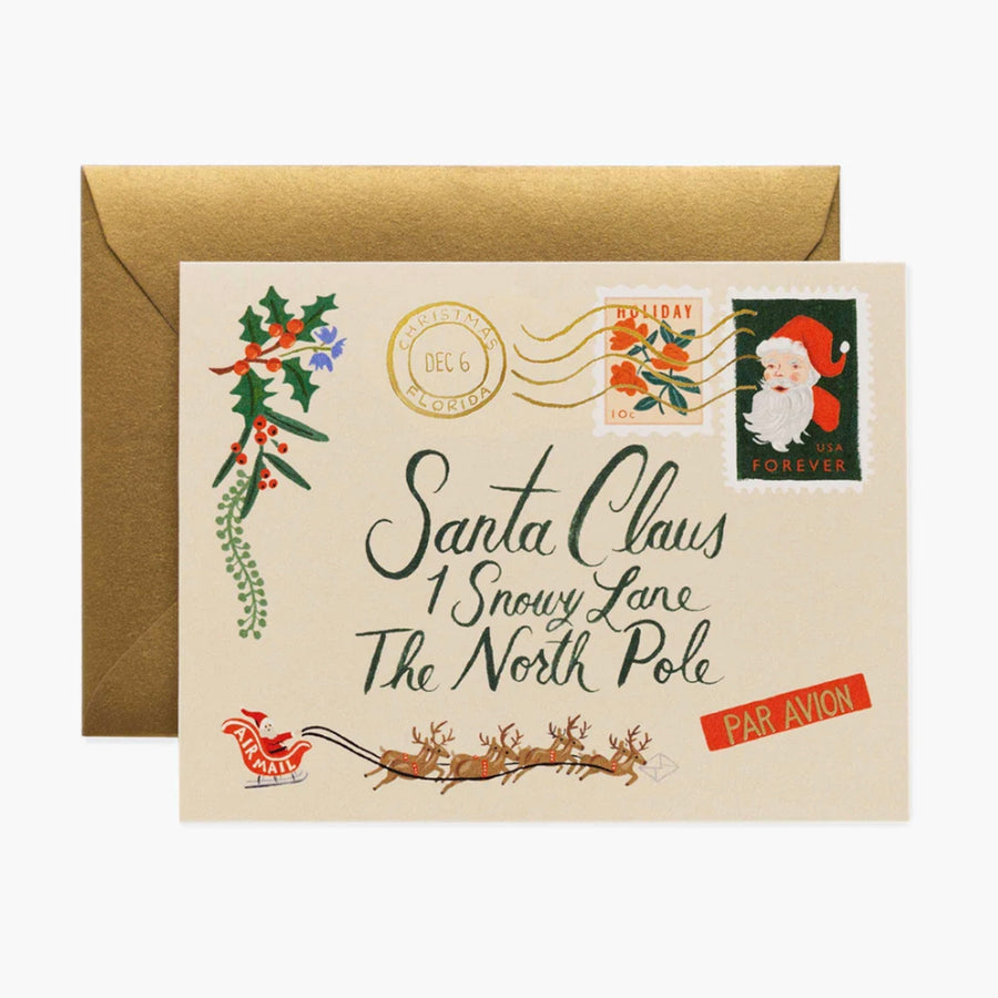 Rifle Paper Co. Greeting Card - Santa Letter