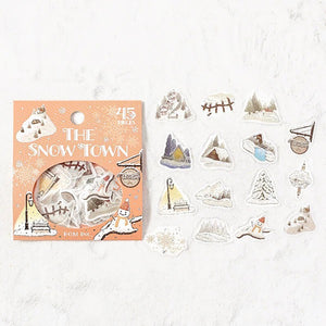 BGM Winter Edition Sticker Flakes - Snowy Town