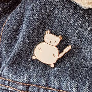 Mimi & August Enamel Pin - White Cat