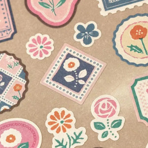 Wanowa Japanese Style Stickers - Flower Design