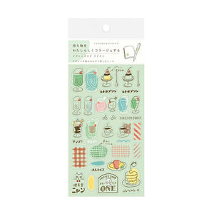 Furukawa Ltd Edition Clear Collage Stickers - Retro Cafe QS181 - Paper Plus Cloth